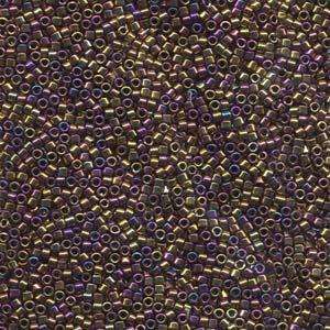 size 11 Miyuki Delica seed beads metallic purple goldeniris db029 5g — 5g pack, premium Japanese cylinder beads perfect for bead weaving,…