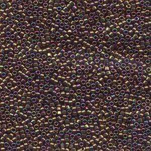 size 11 Miyuki Delica seed beads metallic light bronze iris db023 5g — 5g pack, premium Japanese cylinder beads perfect for bead weaving,…
