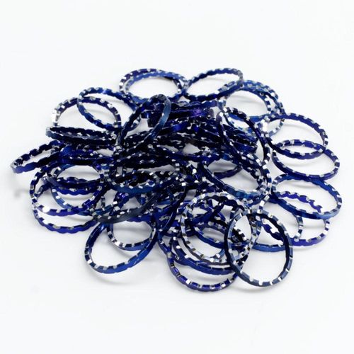 Aluminium Coloured Rings 16mm Blue 10pcs for jewellery making