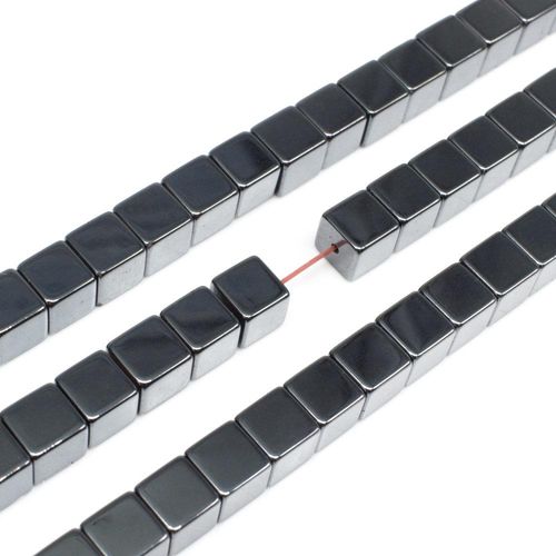 6mm hematite cube — for jewelry making, crafting, and beadwork projects