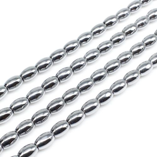 4x6mm hematite beads — for jewelry making, crafting, and beadwork projects