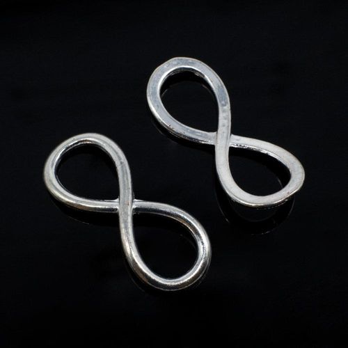 Infinity Ring 25x10mm 5pcs Silver for jewellery making
