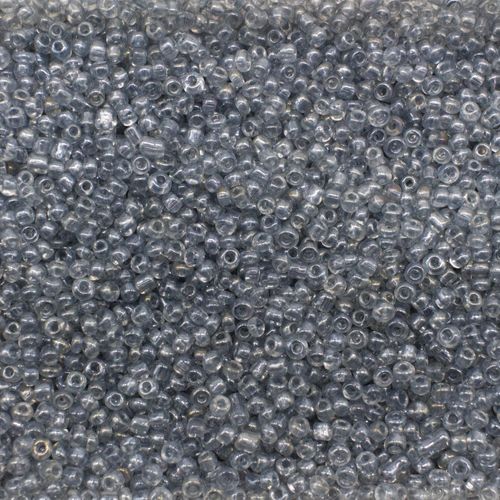 Seed Beads Trans. Luster Grey Size 11 100g 2mm for jewellery making
