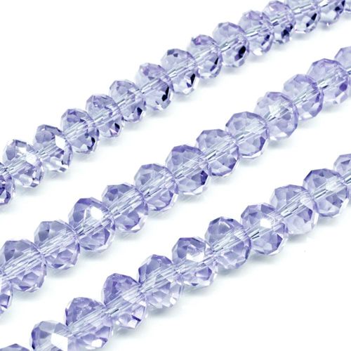 8mm crystal beads lilac, pack of 70 — faceted for jewelry making and beadwork