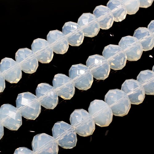 10mm crystal beads opal, pack of 30 — faceted for jewelry making and beadwork