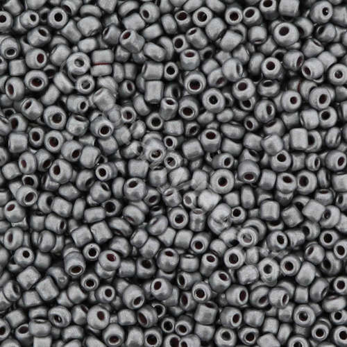 Seed Beads Metallic Silver Frost - Size 11 100g