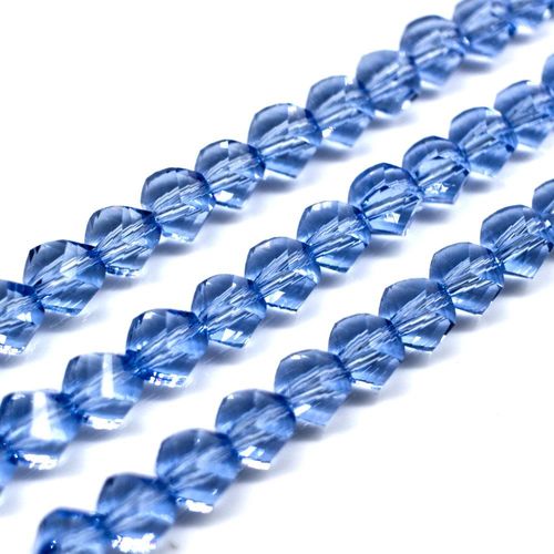 7mm crystal beads light blue, pack of 25 — faceted for jewelry making and beadwork
