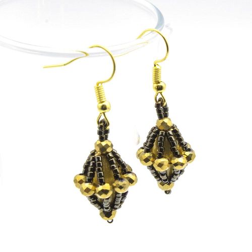 Elora Jewellery Set golden sunset jewelry making kit — DIY set with beads and instructions for creating handmade jewelry