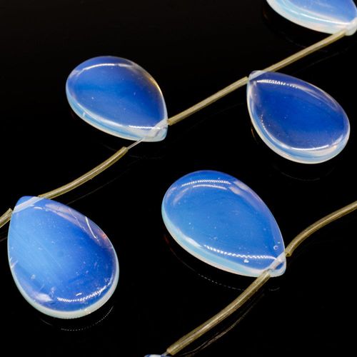 Opal Large Flat Tear Drop Beads 30x20mm for jewellery making
