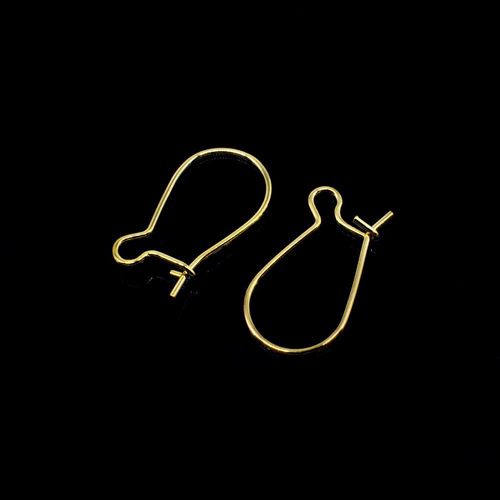 Kidney Ear Wires 19mm 25 Pairs Gold Plated for jewellery making