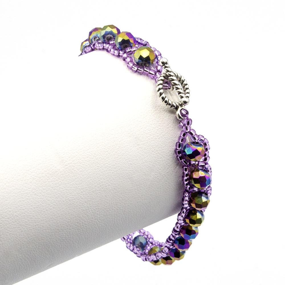 Amelia Bracelet Makes 3 rainbow grape bracelet making kit — DIY set with beads and instructions for creating handmade jewelry