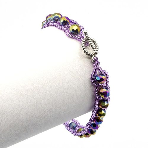 Amelia Bracelet Makes 3 rainbow grape bracelet making kit — DIY set with beads and instructions for creating handmade jewelry