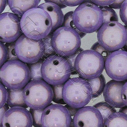 12mm Miracle acrylic round beads 12mm round violet 25pcs — pack of 25, reflective 3D-effect beads ideal for jewelry making, crafts, and d…