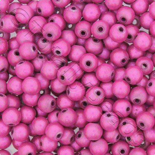 6mm Miracle acrylic round beads 6mm round fuchsia 65pcs — pack of 65, reflective 3D-effect beads ideal for jewelry making, crafts, and de…