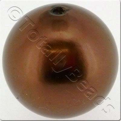 Acrylic Pearl Beads - Round 25mm - Bronze 8pcs