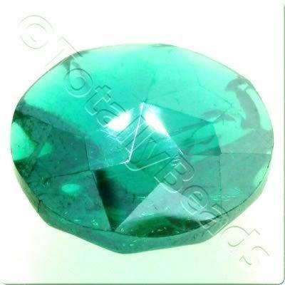 Crystal Button 20mm - Teal