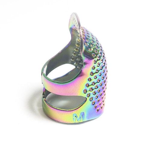 Metal Thimble Adjustable Rainbow Colour for jewellery making
