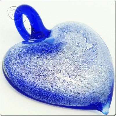 Lampwork Pendant - Heart 41mm - LPB12