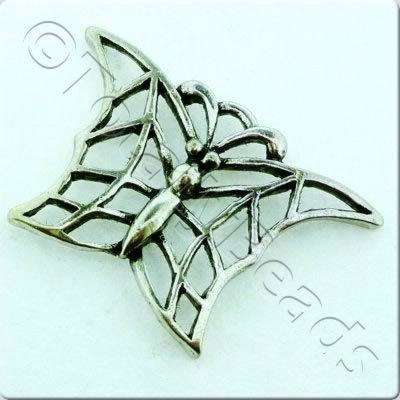 Tibetan Silver Charm - Butterfly 28mm A6699