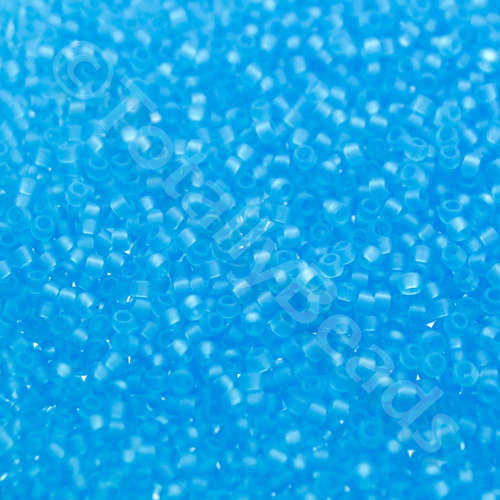 Toho Size 15 Seed Beads 10g - Trans Frosted Med Aquamarine
