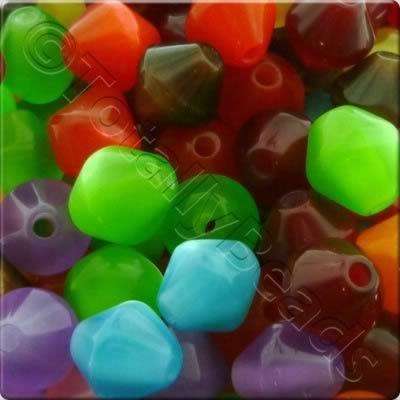 Resin Bead - Double Cone 8mm - Mixed