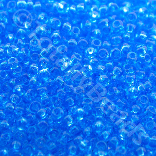 Toho Size 11 Seed Beads 10g - Transparent Dk Aquamarine