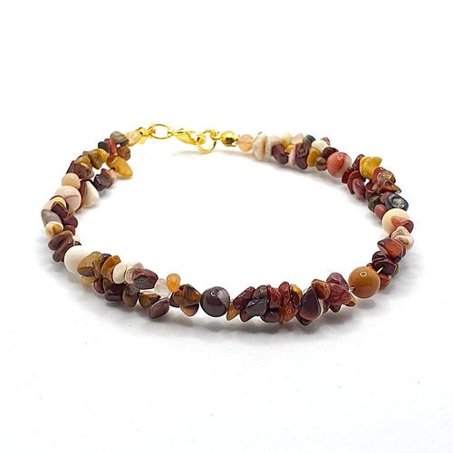 Precious Gemstone Set mookaite jewelry making kit — DIY set with beads and instructions for creating handmade jewelry