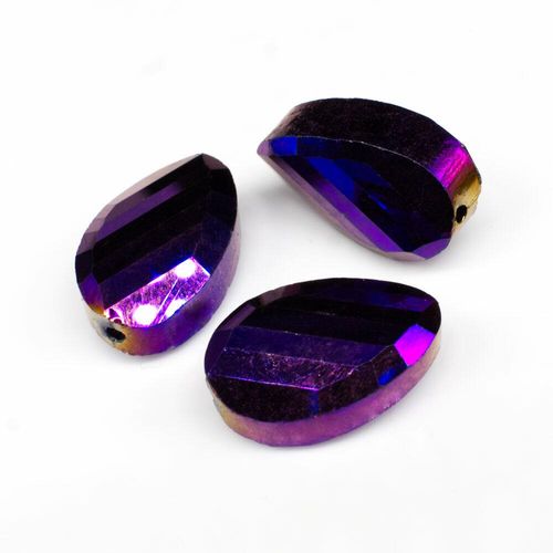 13mm crystal beads purple iris, pack of 6 — faceted for jewelry making and beadwork