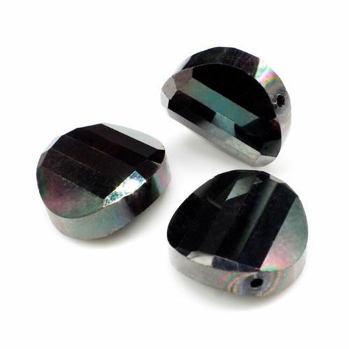 18mm crystal beads shadow, pack of 6 — faceted for jewelry making and beadwork