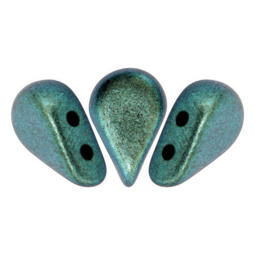 Amos Puca Beads 10g - Met Mat Green Turq.