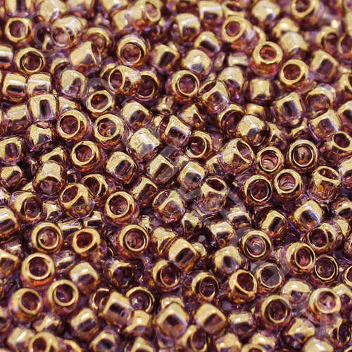 Toho Size 8 Seed Beads 10g - Gold Luster Lt Amethyst