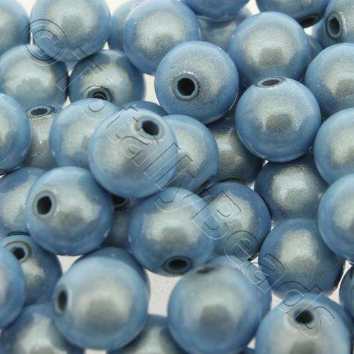 10mm Miracle acrylic round beads 10mm round light blue 40pcs — pack of 40, reflective 3D-effect beads ideal for jewelry making, crafts, a…