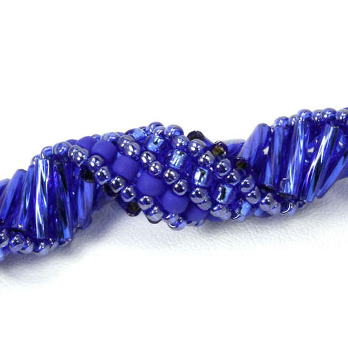 Russian Spiral 3 Bracelet Bead Pack royal blue bracelet making kit — DIY set with beads and instructions for creating handmade jewelry