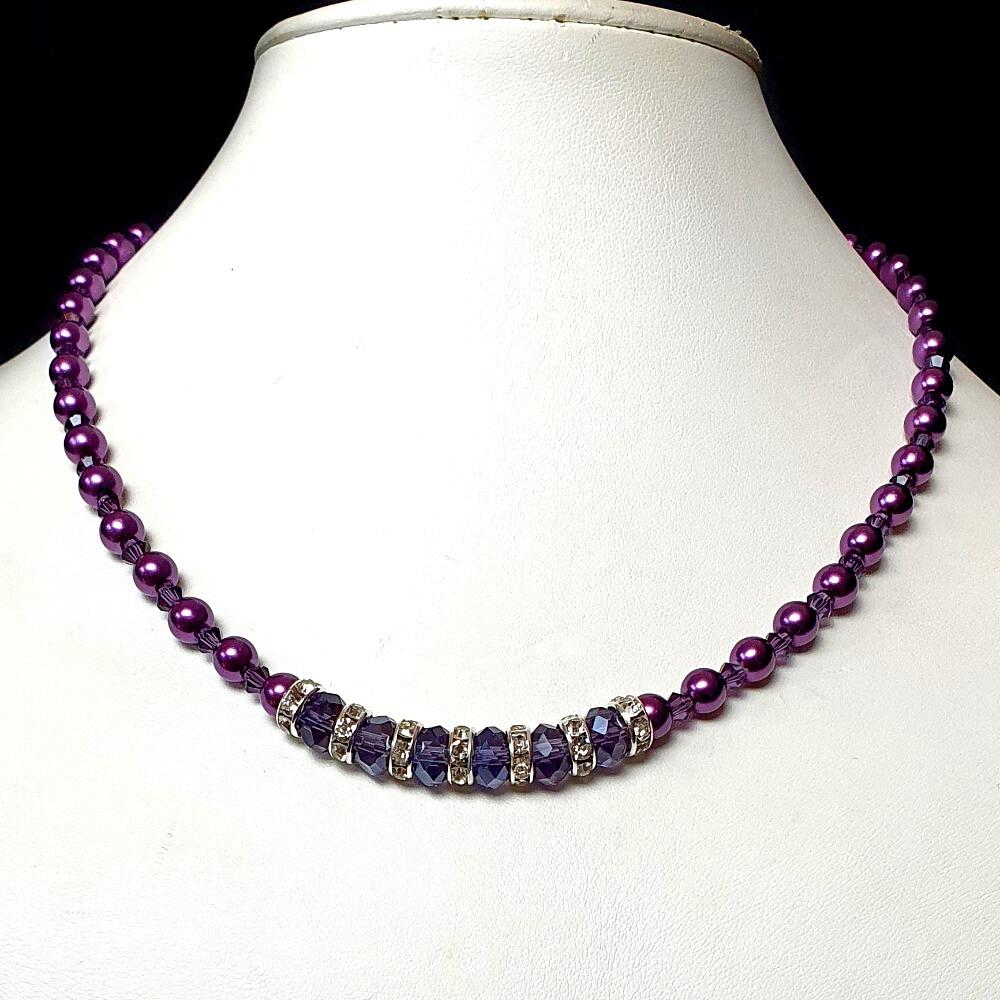 Idina Crystal Jewellery purple shimmer jewelry making kit — DIY set with beads and instructions for creating handmade jewelry