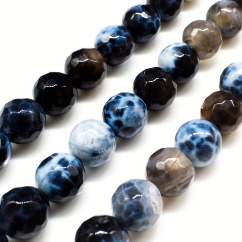 10mm resin druzy bead round black & grey opal 15" strand — sparkling cabochon-style stone ideal for jewelry making, pendants, and craft d…