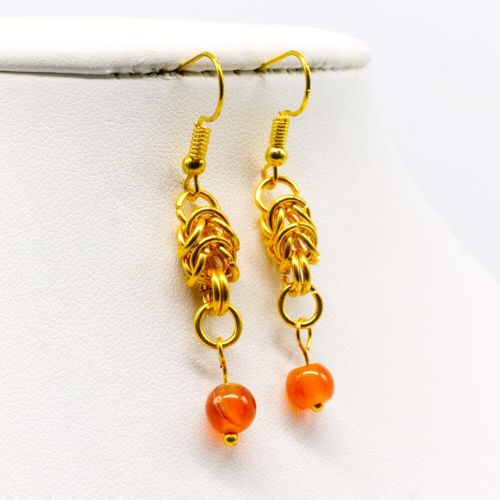 Anne Earrings 4 Pairs carnelian earring making kit — DIY set with beads and instructions for creating handmade jewelry