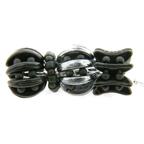Erudite Crescent Bead Pack monochrome jewelry making kit — DIY set with beads and instructions for creating handmade jewelry