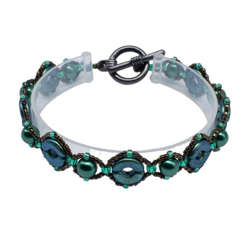 Puca Pepa Jewellery Mat Green Turquoise 6mm for jewellery making
