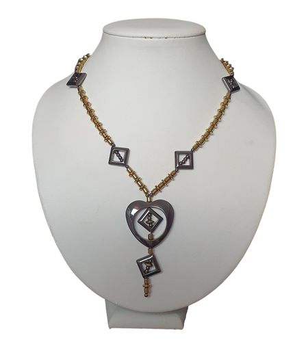 Brianna Hematite Necklace gold necklace making kit — DIY set with beads and instructions for creating handmade jewelry