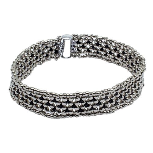 Chenille Crystal Bracelet nickel plate bracelet making kit — DIY set with beads and instructions for creating handmade jewelry
