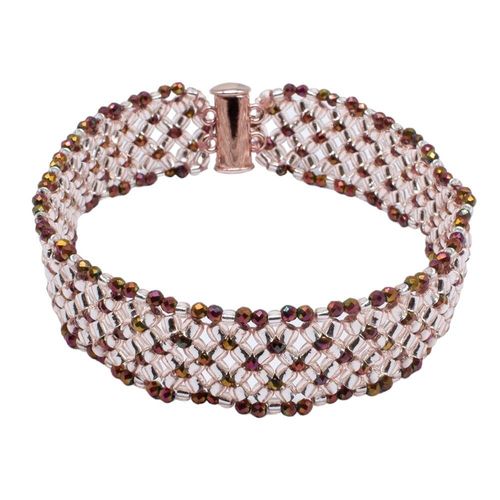 Chenille Crystal Bracelet rosaline bracelet making kit — DIY set with beads and instructions for creating handmade jewelry