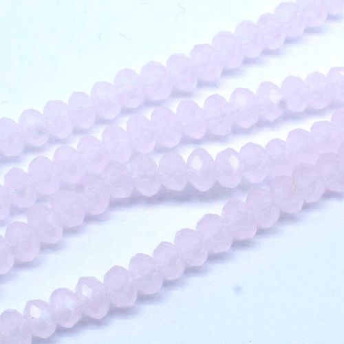 4mm crystal beads opaline pink, pack of 130 — faceted for jewelry making and beadwork