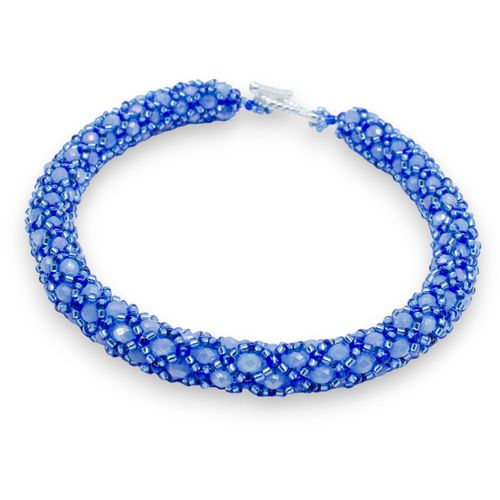 Letizia Crystal Jewellery Makes 2 baby blue jewelry making kit — DIY set with beads and instructions for creating handmade jewelry