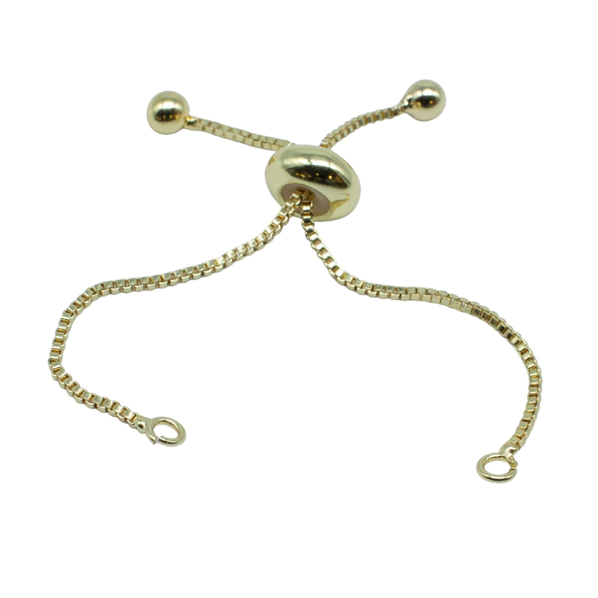 Adjustable Bracelet Chain Gold 6cm 8mm for jewellery making