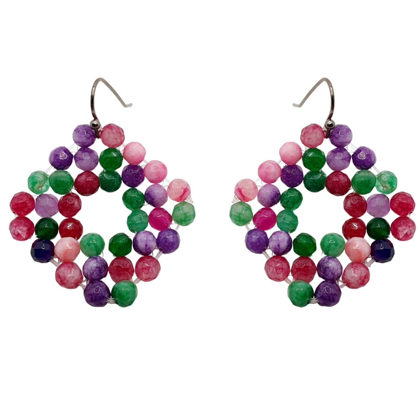 Persephone Jade Earrings summer garden earring making kit — DIY set with beads and instructions for creating handmade jewelry