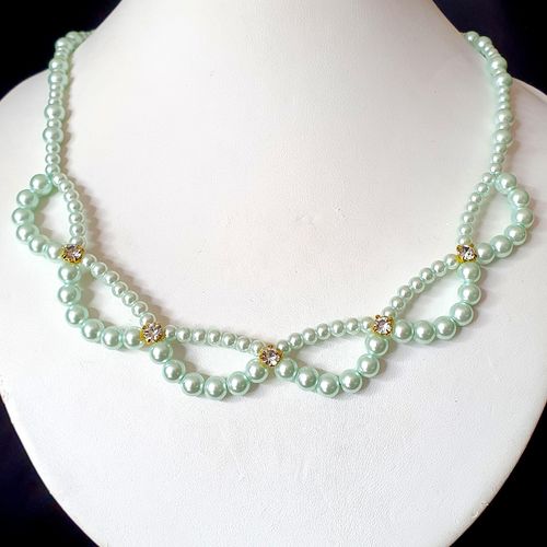 Chantelle Chaton Necklace sea glass necklace making kit — DIY set with beads and instructions for creating handmade jewelry