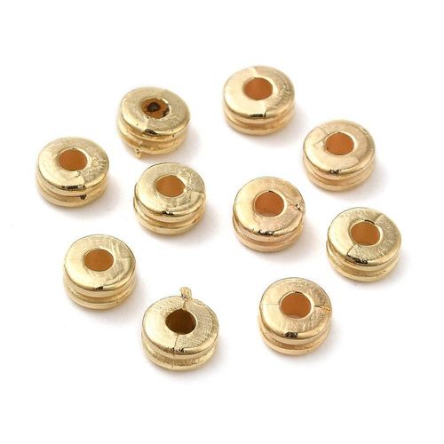 Acrylic Flat Rondelle Beads 5mm 80pcs Gold for jewellery making