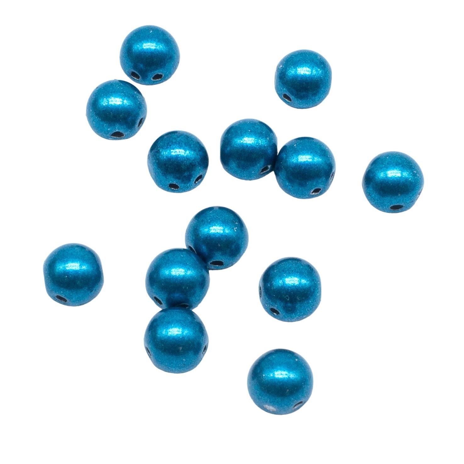 7mm Czech glass glass beads sat. met. forrest biome — pack of 25, high-quality two-hole beads ideal for jewelry making, bead weaving, and…
