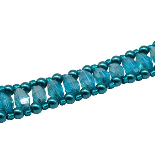 Shannon Rice Bracelet Makes 2 teal bracelet making kit — DIY set with beads and instructions for creating handmade jewelry