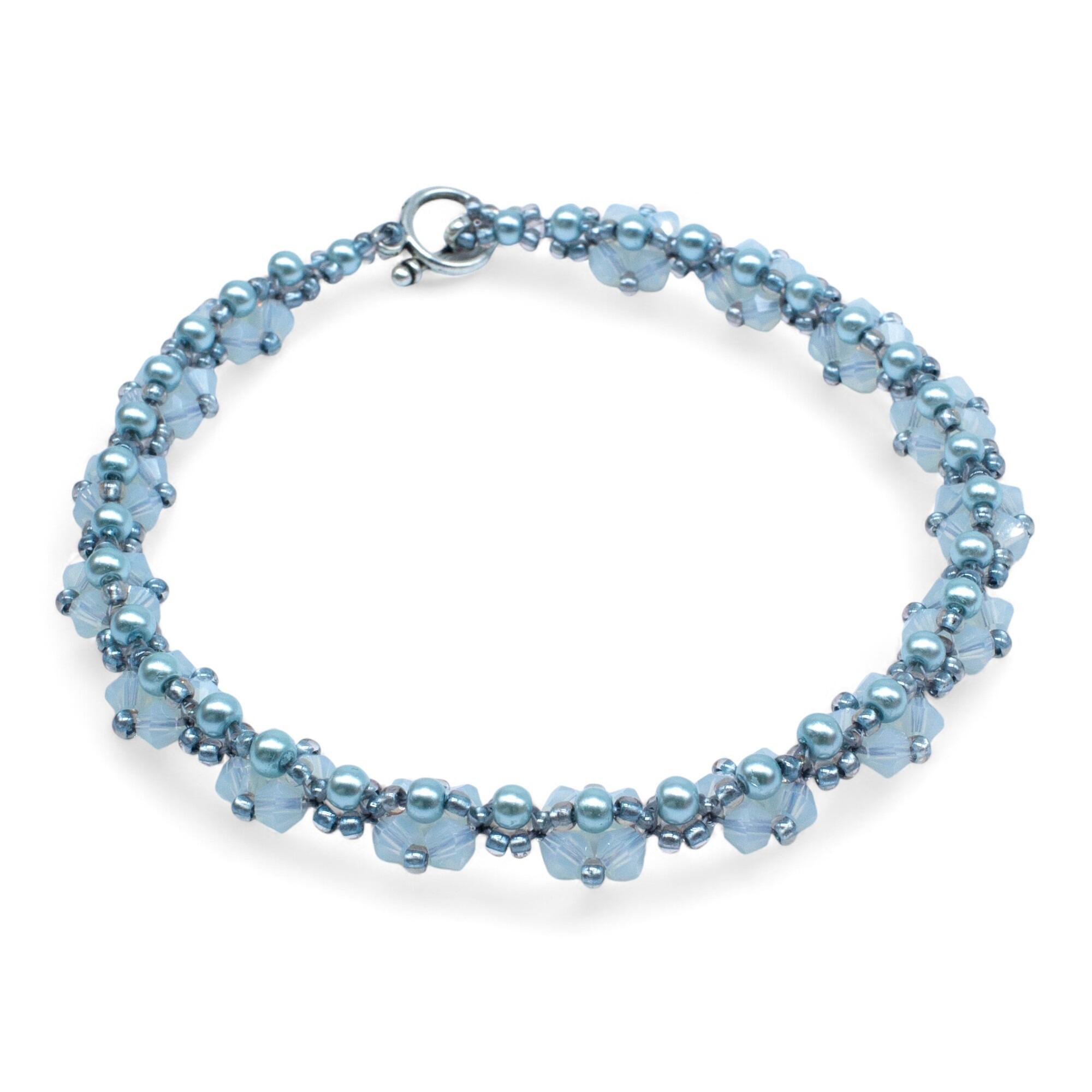 Kassia Diamond Bracelet Makes 2 silver cloud bracelet making kit — DIY set with beads and instructions for creating handmade jewelry